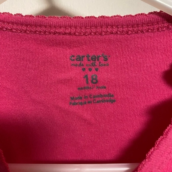 CARTER’S Pink Long Sleeve Onesie, size 18 months - Picture 3 of 5